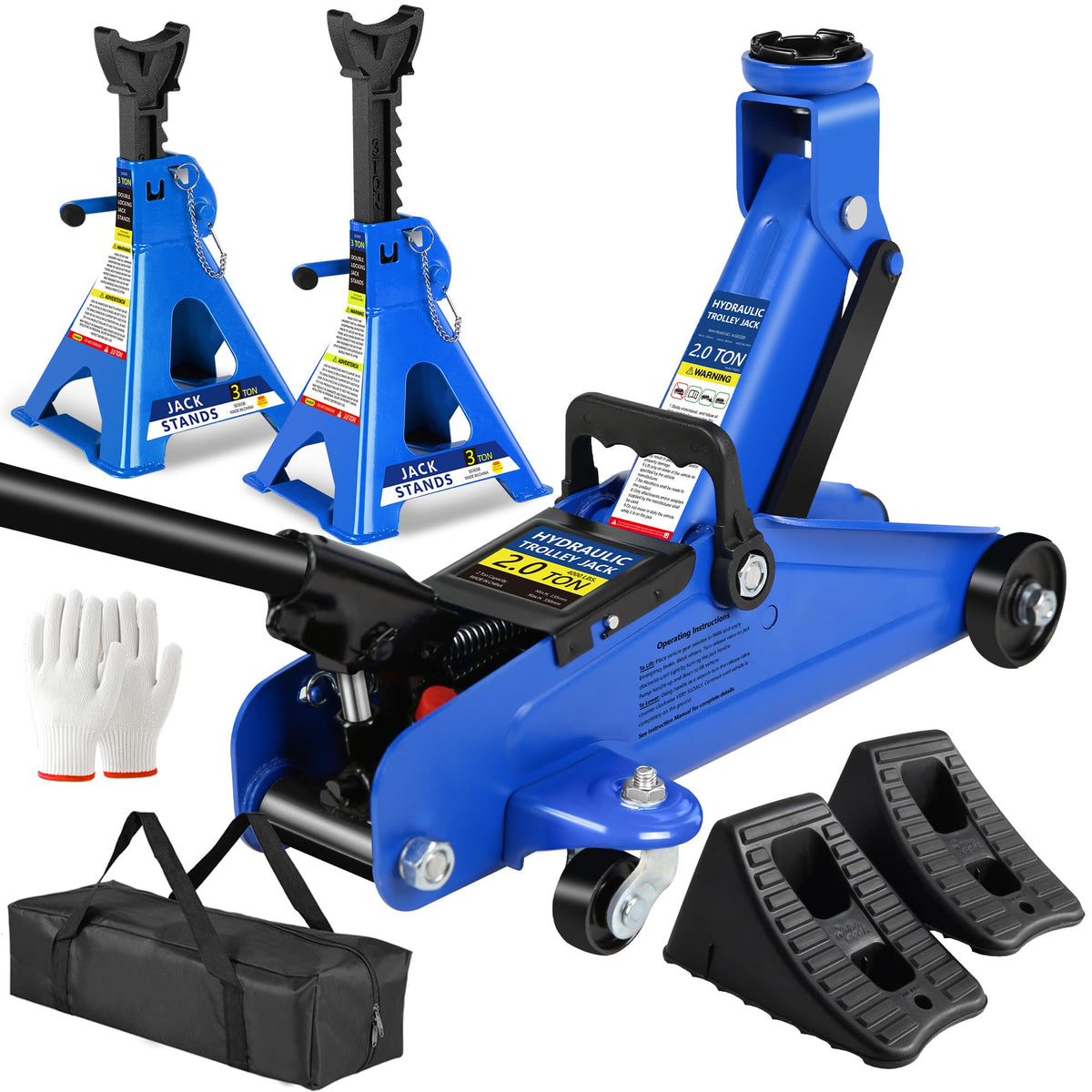 2 Ton Low Profile Hydraulic Floor Jack with Jack Stands Z269