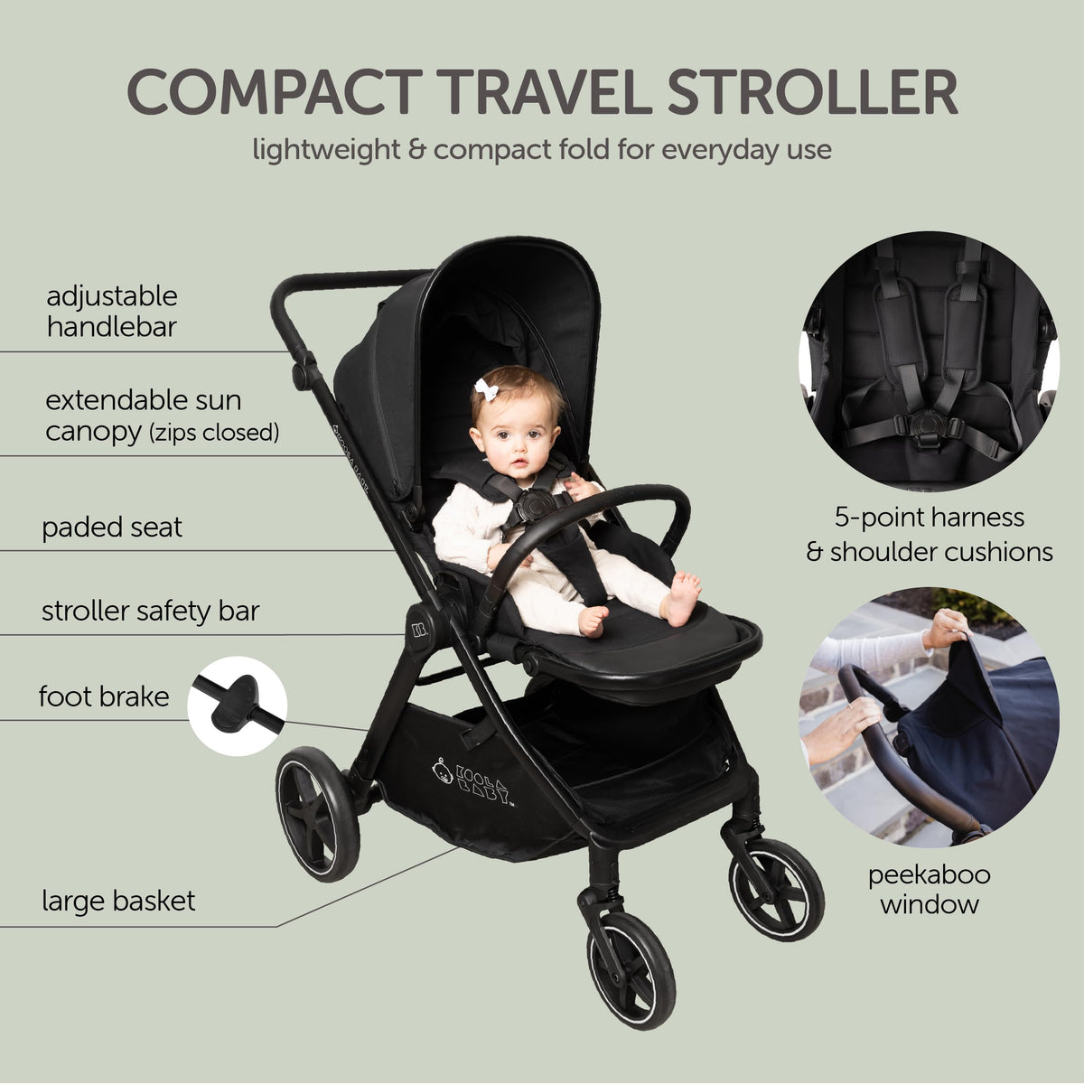 Reversible Foldable Baby Stroller L756