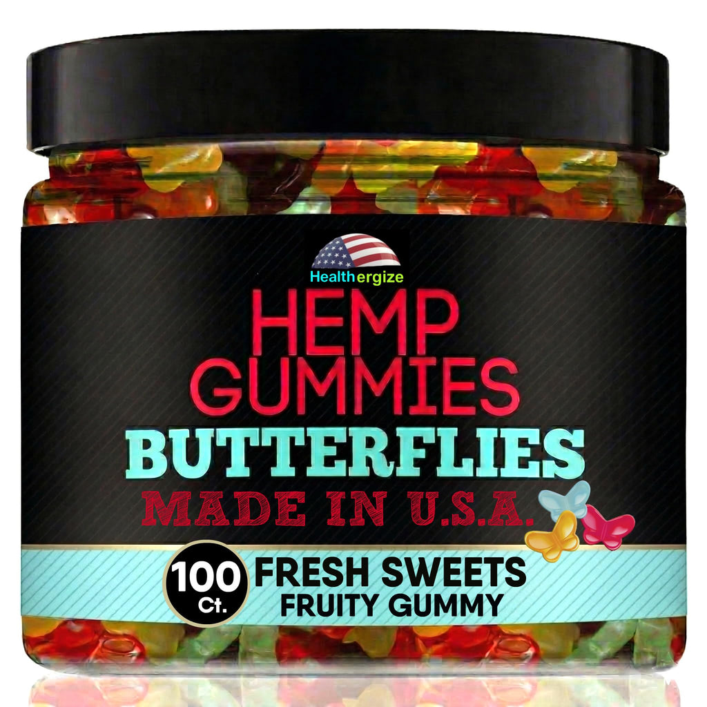 Hemp Gummies 10 Fruity Flavors 100 Count X8519