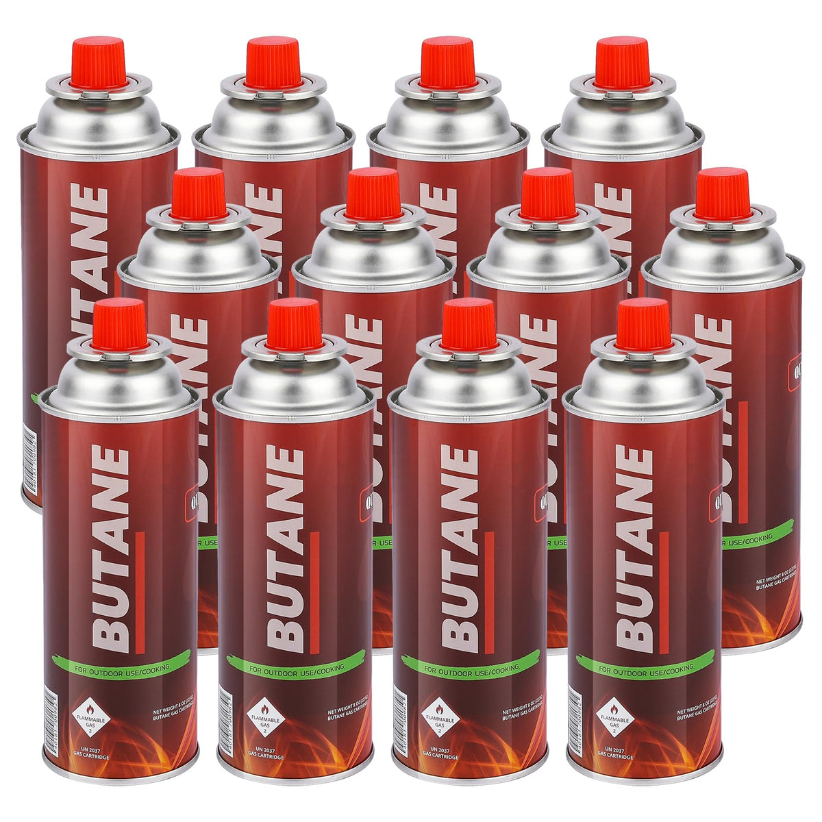 12 Pack Butane Fuel Canisters for Portable Camping Stoves V629
