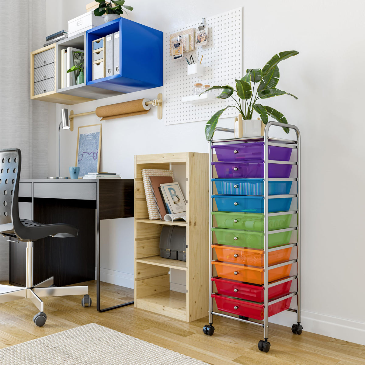10 Drawer Rolling Storage Cart V357983