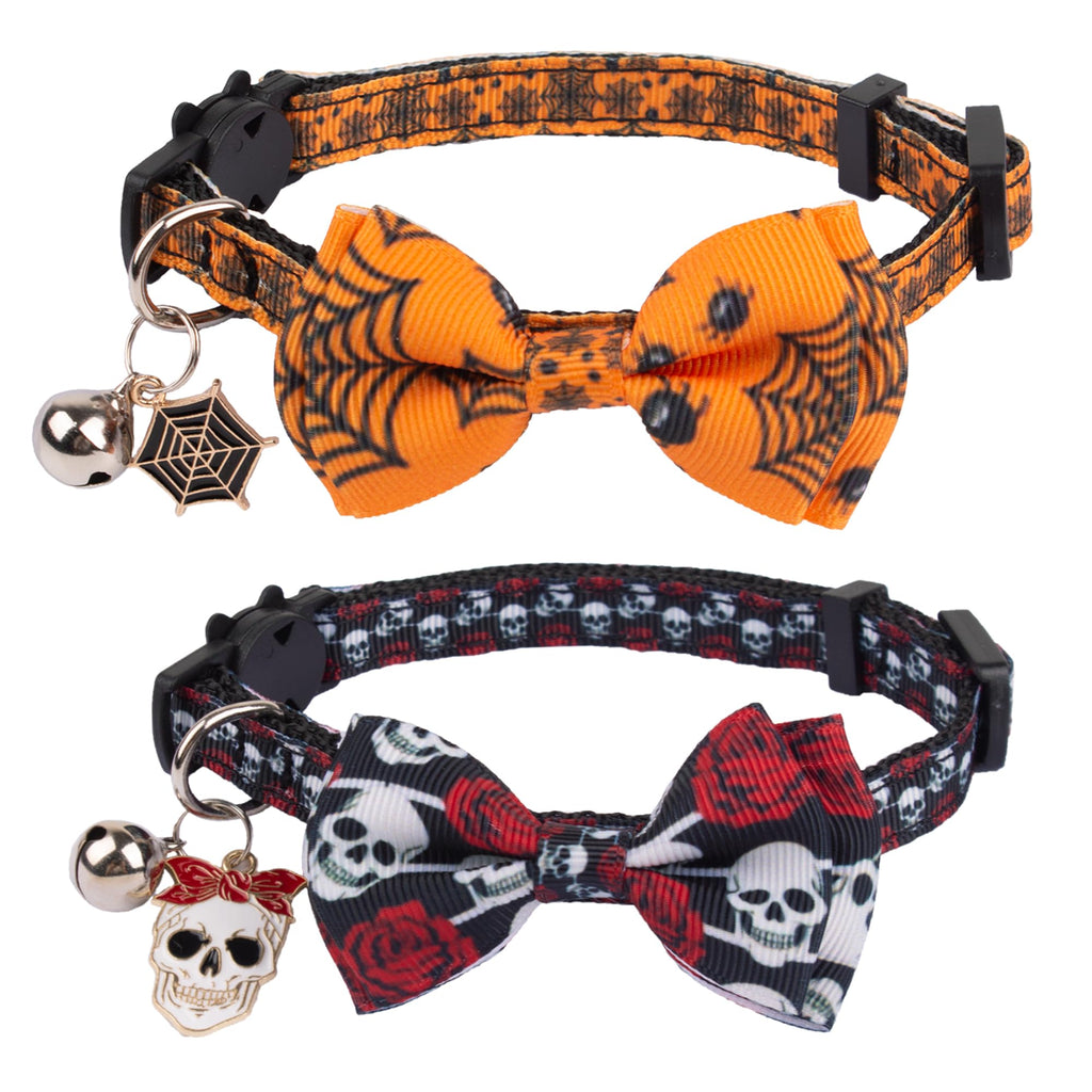 Halloween Cat Collar with Bow Bell A7271