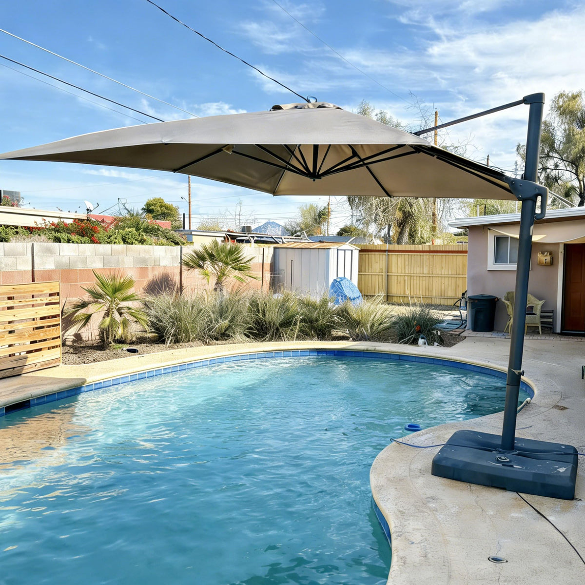 10' x 13' Cantilever Umbrella with Base J19975