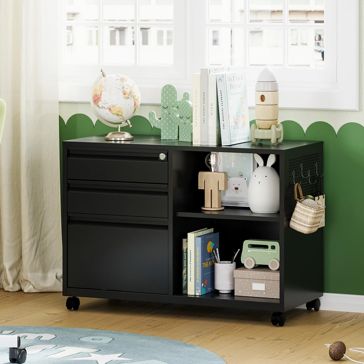 3 Drawer Metal File Cabinet with Lock M828119
