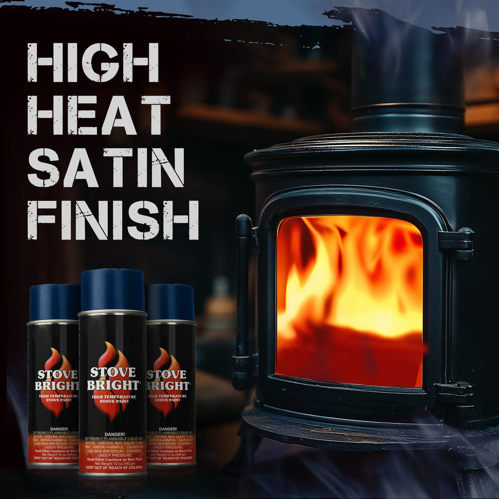 High Temp Metallic Blue Satin Spray Paint 12 Oz Can P581