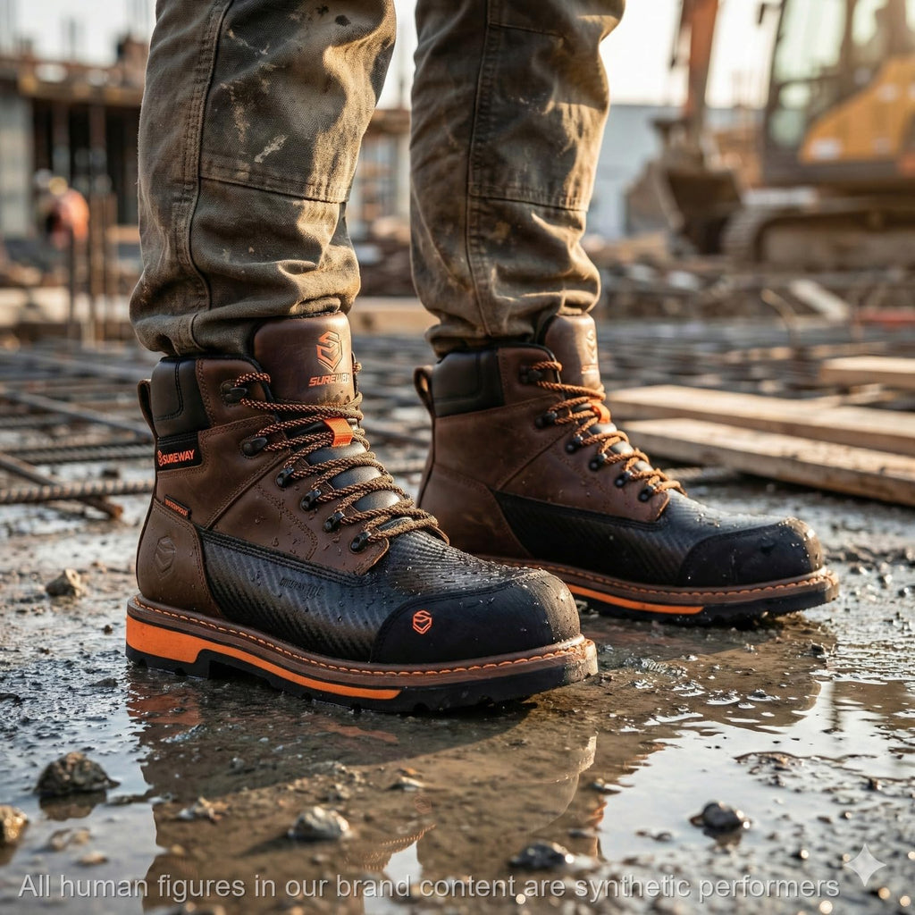 6in Waterproof Leather Work Boots D582