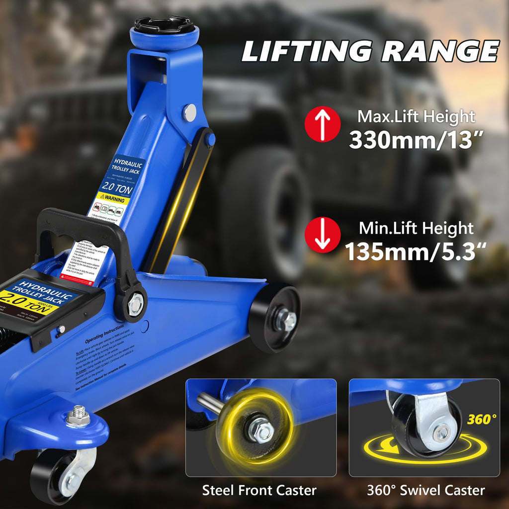 2 Ton Low Profile Hydraulic Floor Jack with Jack Stands Z269