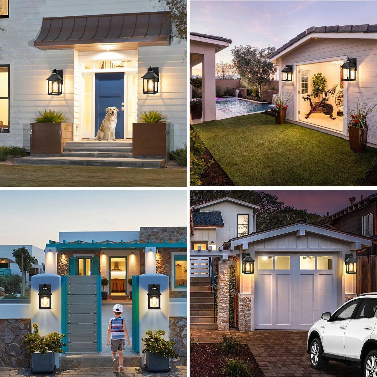 Solar Porch Lights Outdoor Dusk to Dawn with Motion Sensor T25506