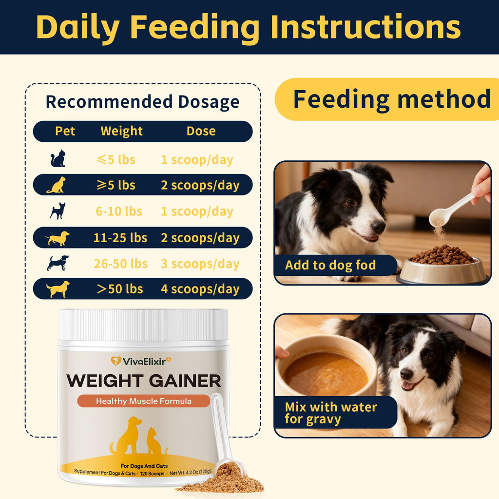 Dog Weight Gainer Pet Supplement with Vitamins & Minerals Chicken Flavor A788
