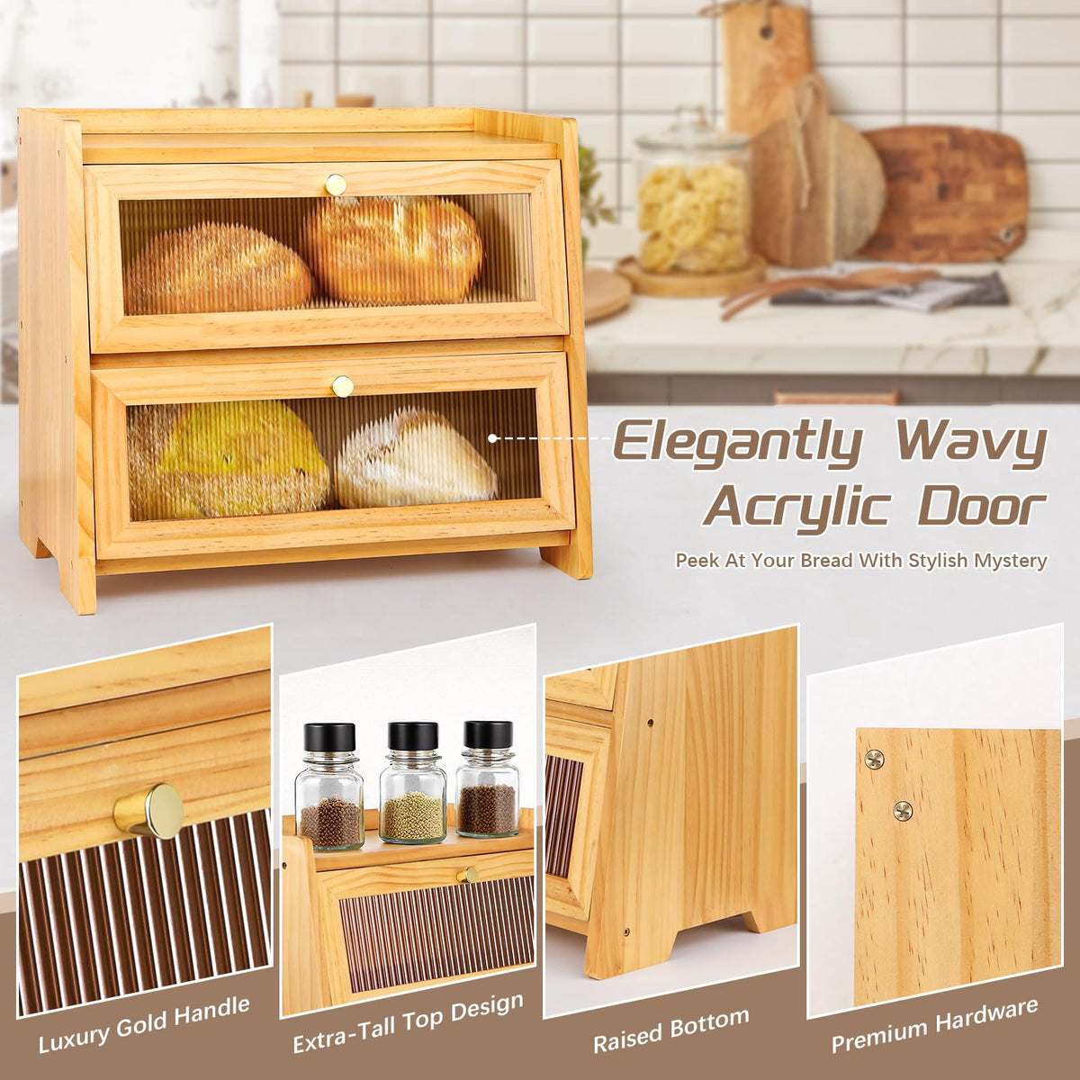 Wooden Bread Box O91642