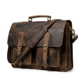 Retro Brown Laptop Messenger Bag Crossbody Travel Bag X53161