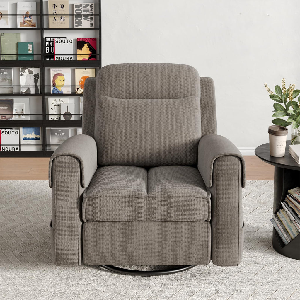 Faux Shearling Recliner Chair Grey H370911