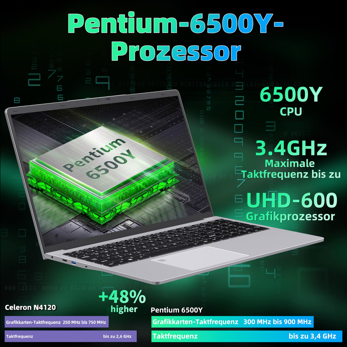 17.3" FHD IPS Business Laptop Computer, Silver N726885