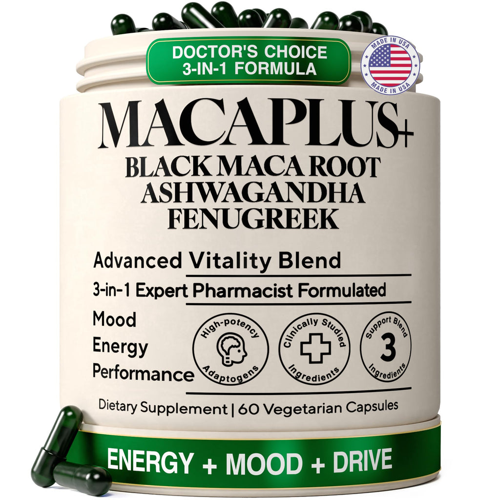 Organic Black Maca Root Capsules 60ct H6697