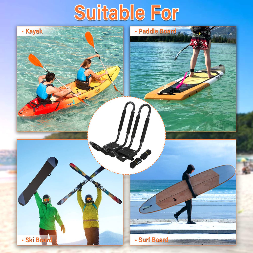 2 Pairs J-Bar Kayak Roof Rack Set of 4 W872246
