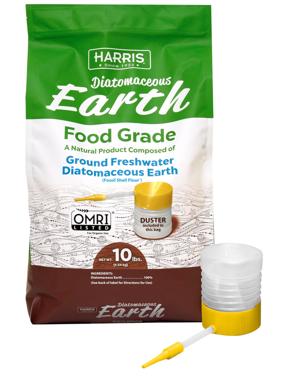 Food Grade Diatomaceous Earth 10lb with Powder Duster G2747