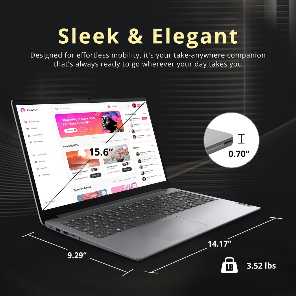 15.6" FHD Touchscreen Laptop, Intel i3, 8GB RAM, 416GB Storage, Gray O70814
