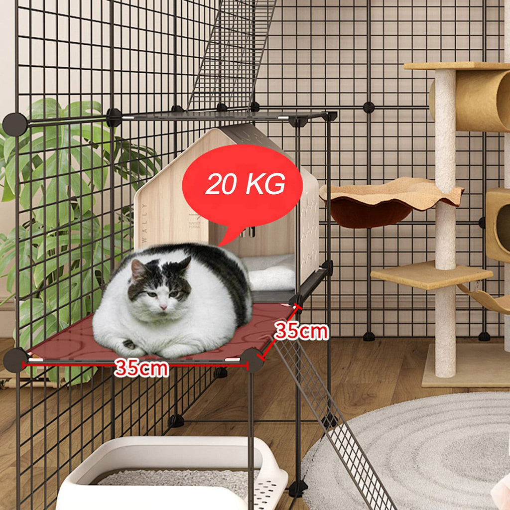 Metal Wire Cat Cage Indoor Playpen Kennel Crate Z552490