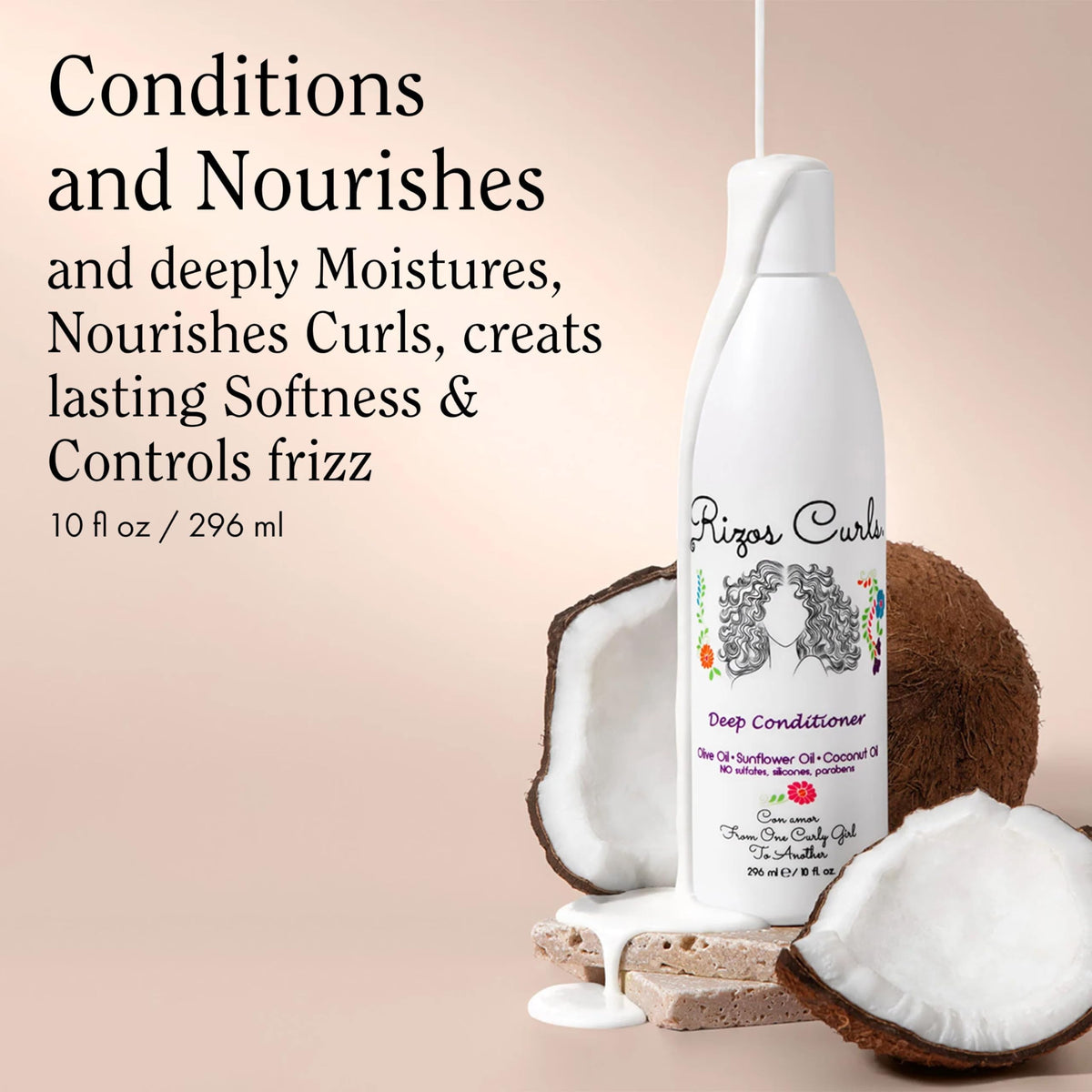 Deep Conditioner with Coconut Oil, Sunflower Oil & Shea Butter, 10 oz Y6017