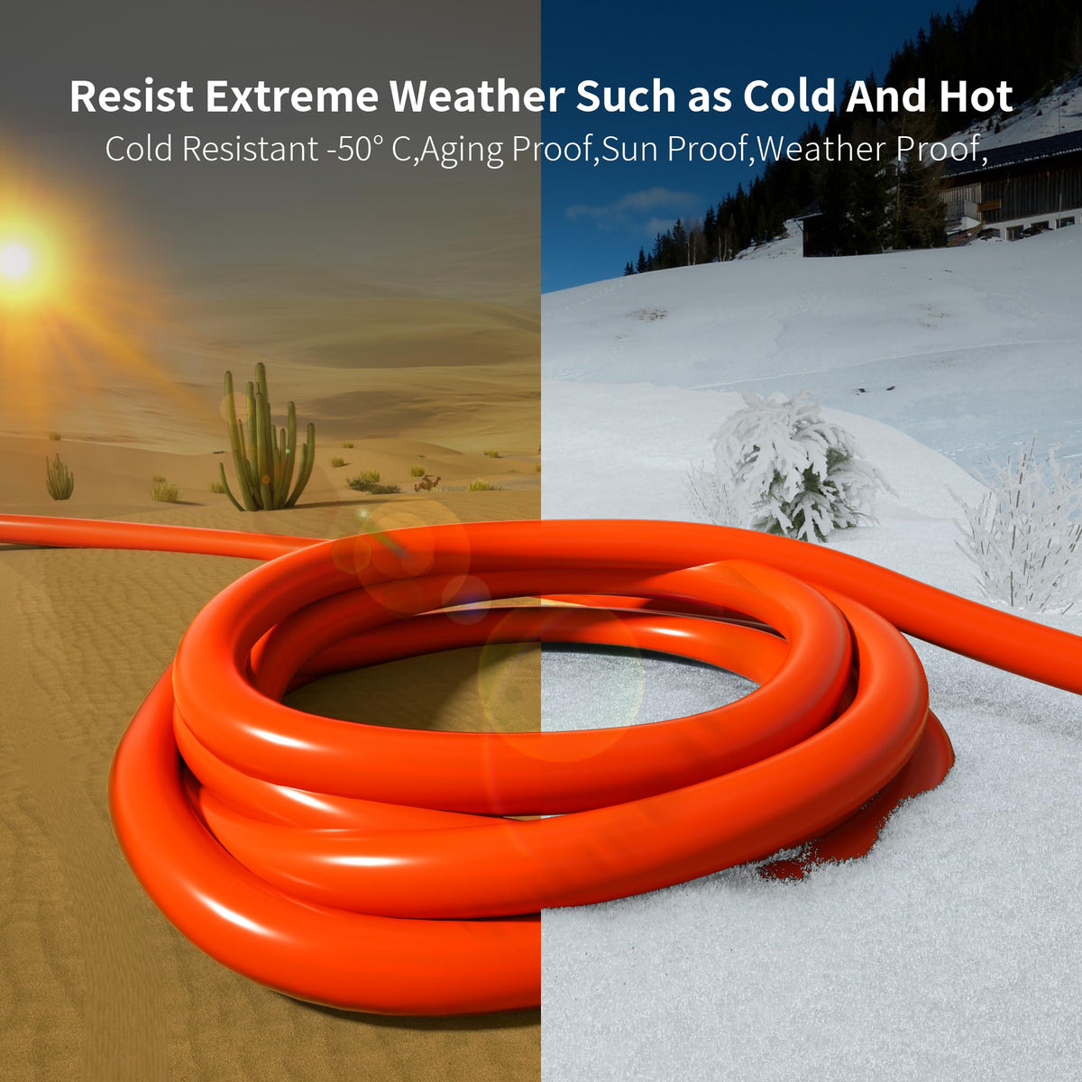 100 FT 16 Gauge Orange Outdoor Extension Cord N242