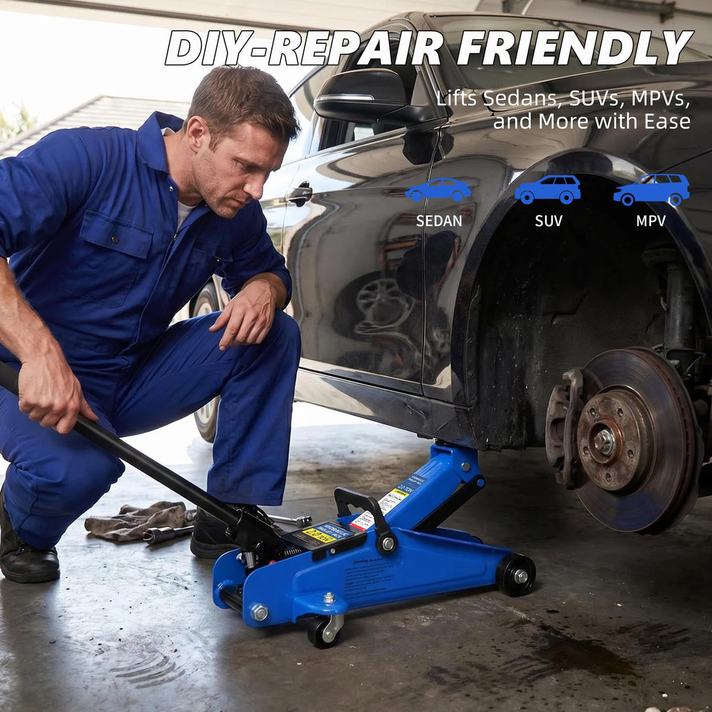 2 Ton Low Profile Hydraulic Floor Jack with Jack Stands Z269