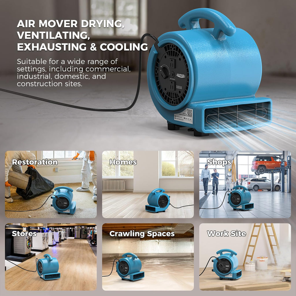 1000 CFM 3 Speed Air Mover Floor Fan L8254