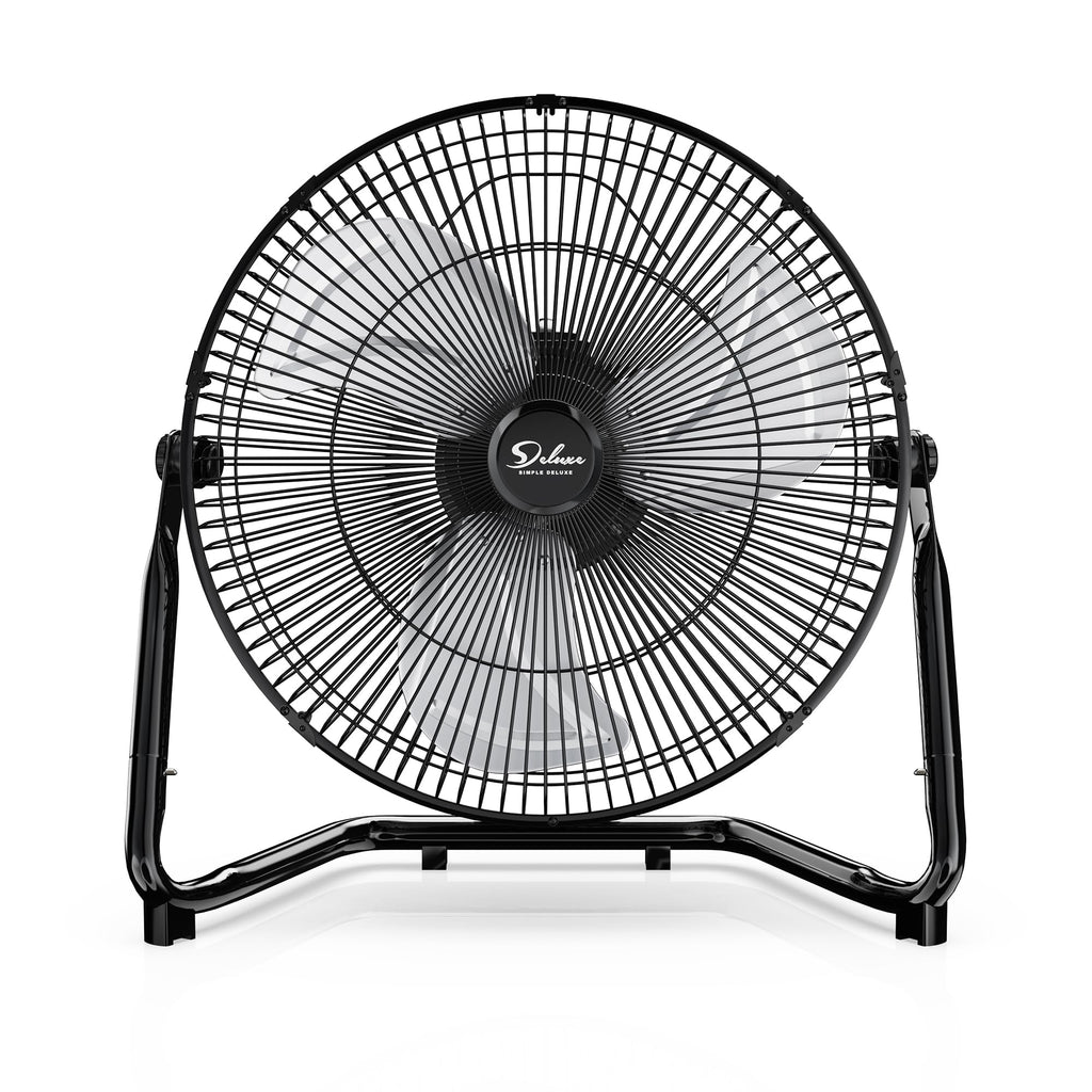 20 Inch 3-Speed High Velocity Metal Industrial Floor Fan, Black I6477
