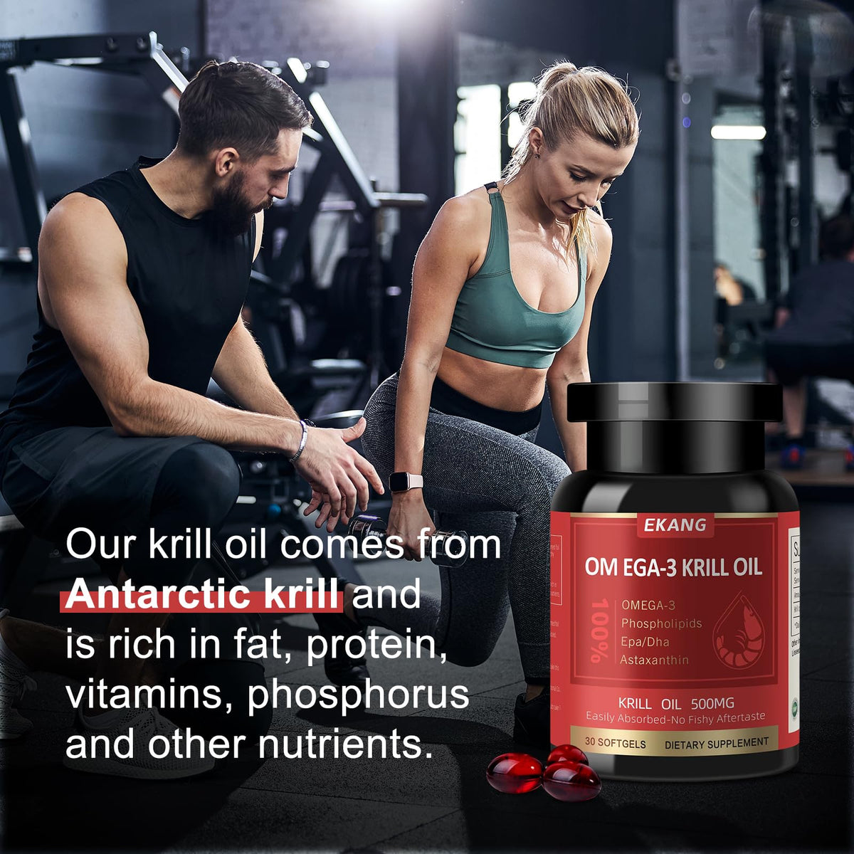 Krill Oil 500 mg Omega-3 120 Softgels N651492