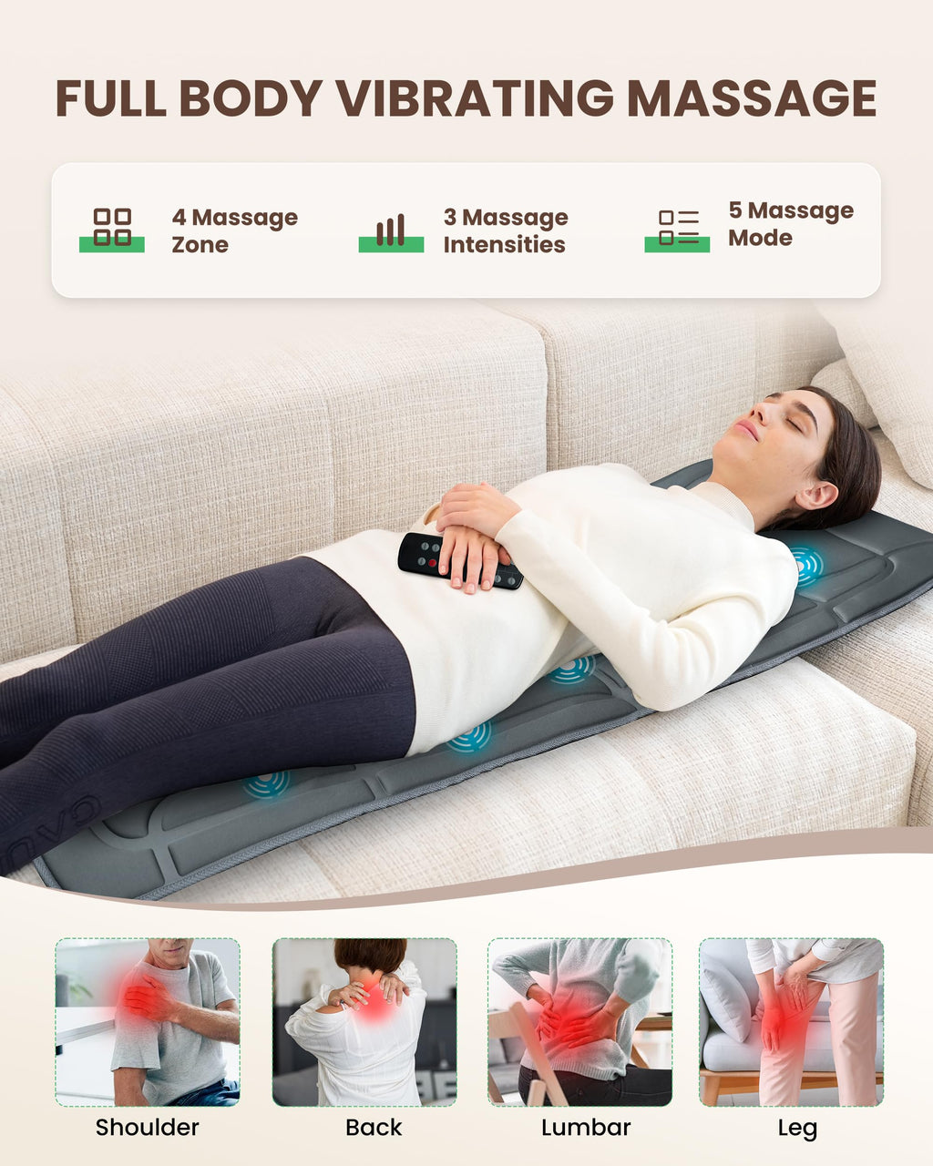 Full Body Massage Mat with Heat F26691