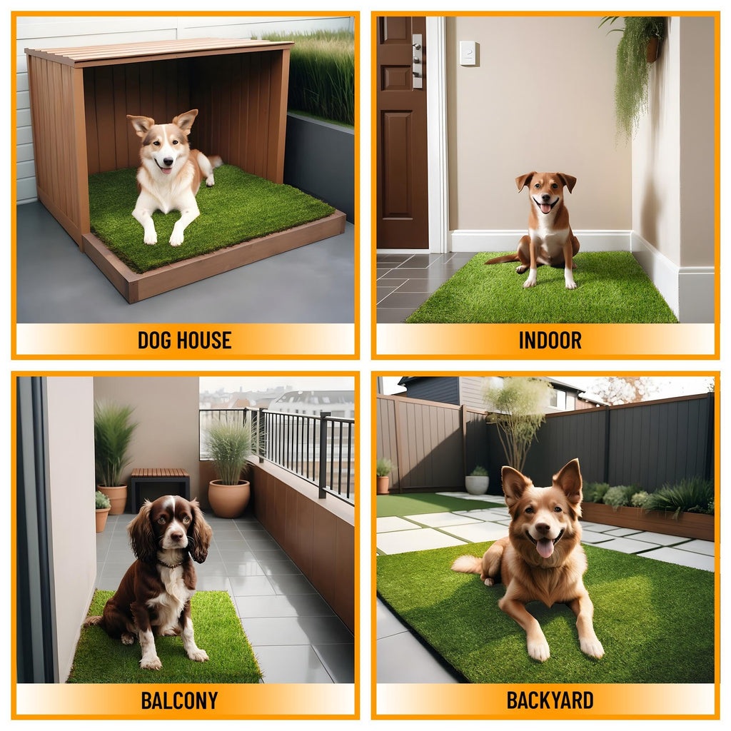 Artificial Grass Puppy Potty Training Pad with Tray 15" x 30" Z746108