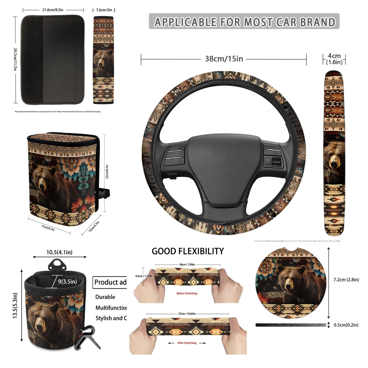 15 Pcs Car Seat Cover Set I1047