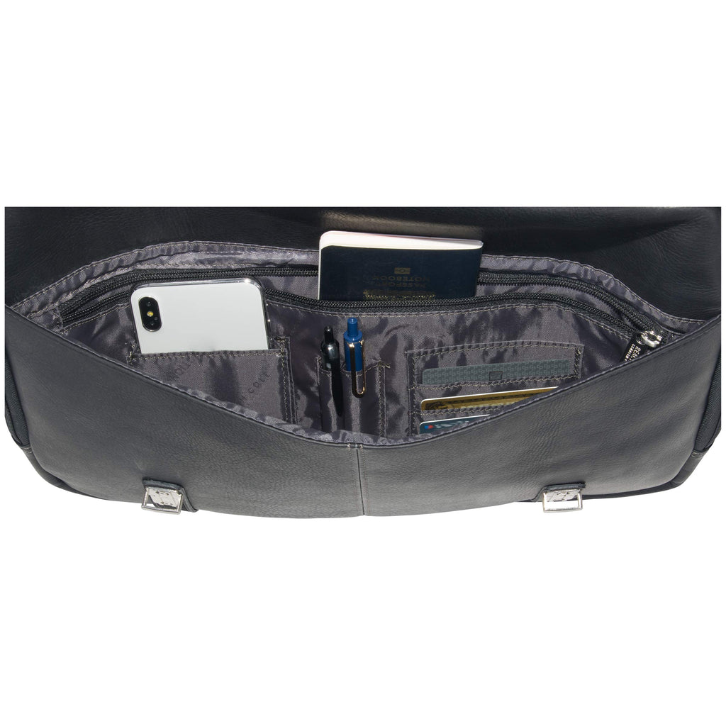 Leather Laptop Messenger Bag J20723