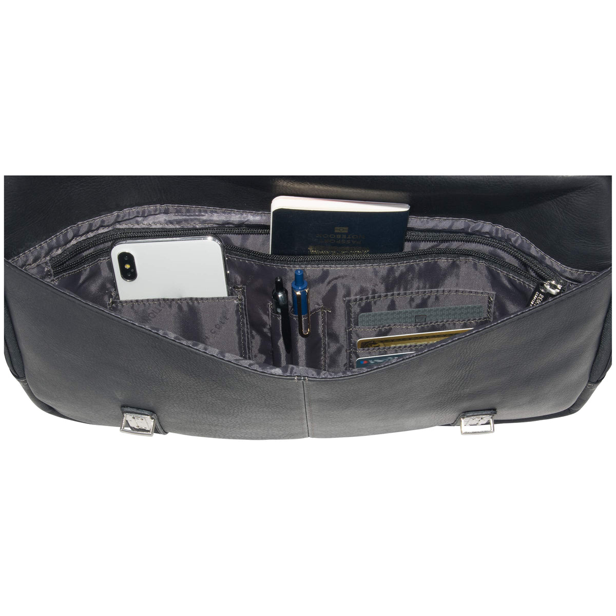 Leather Laptop Messenger Bag J20723