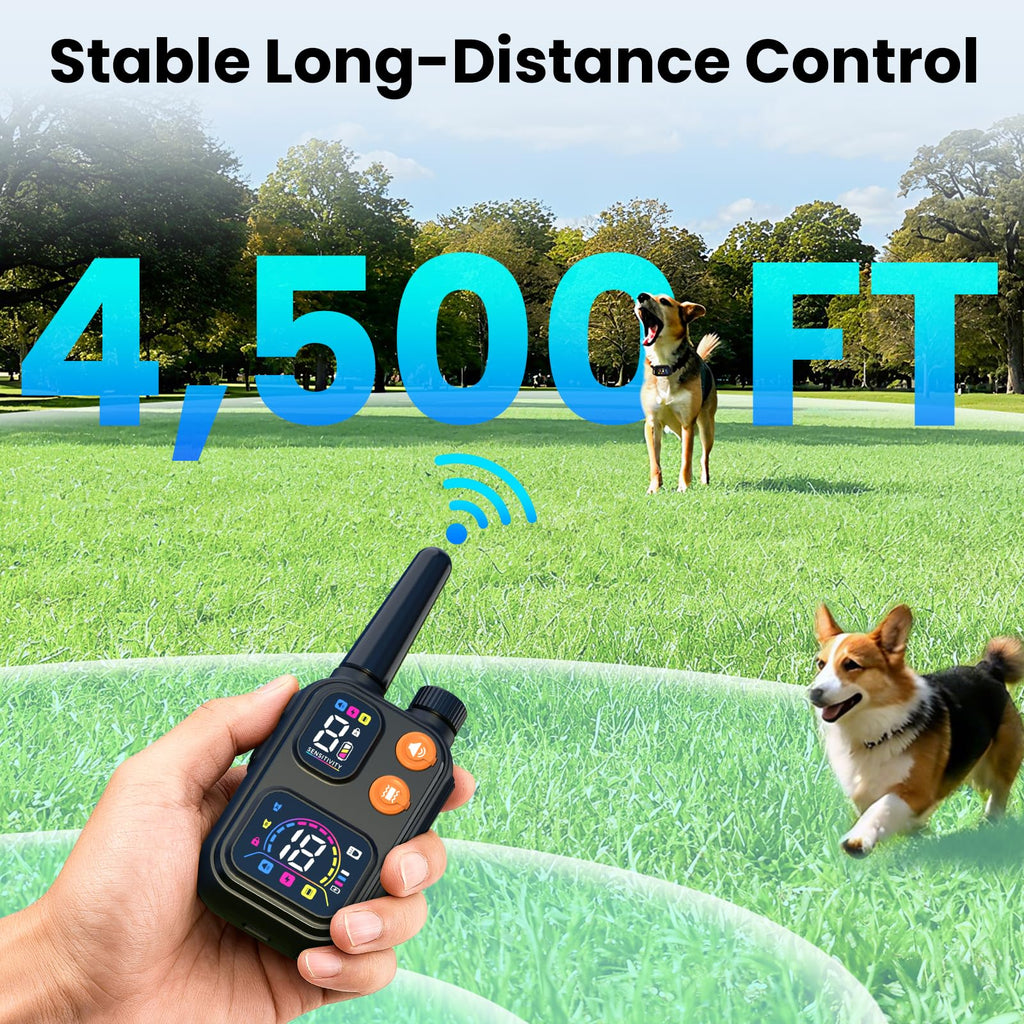 2-in-1 Dog Bark Collar with Remote, 3 Modes, IP67 Waterproof T91124