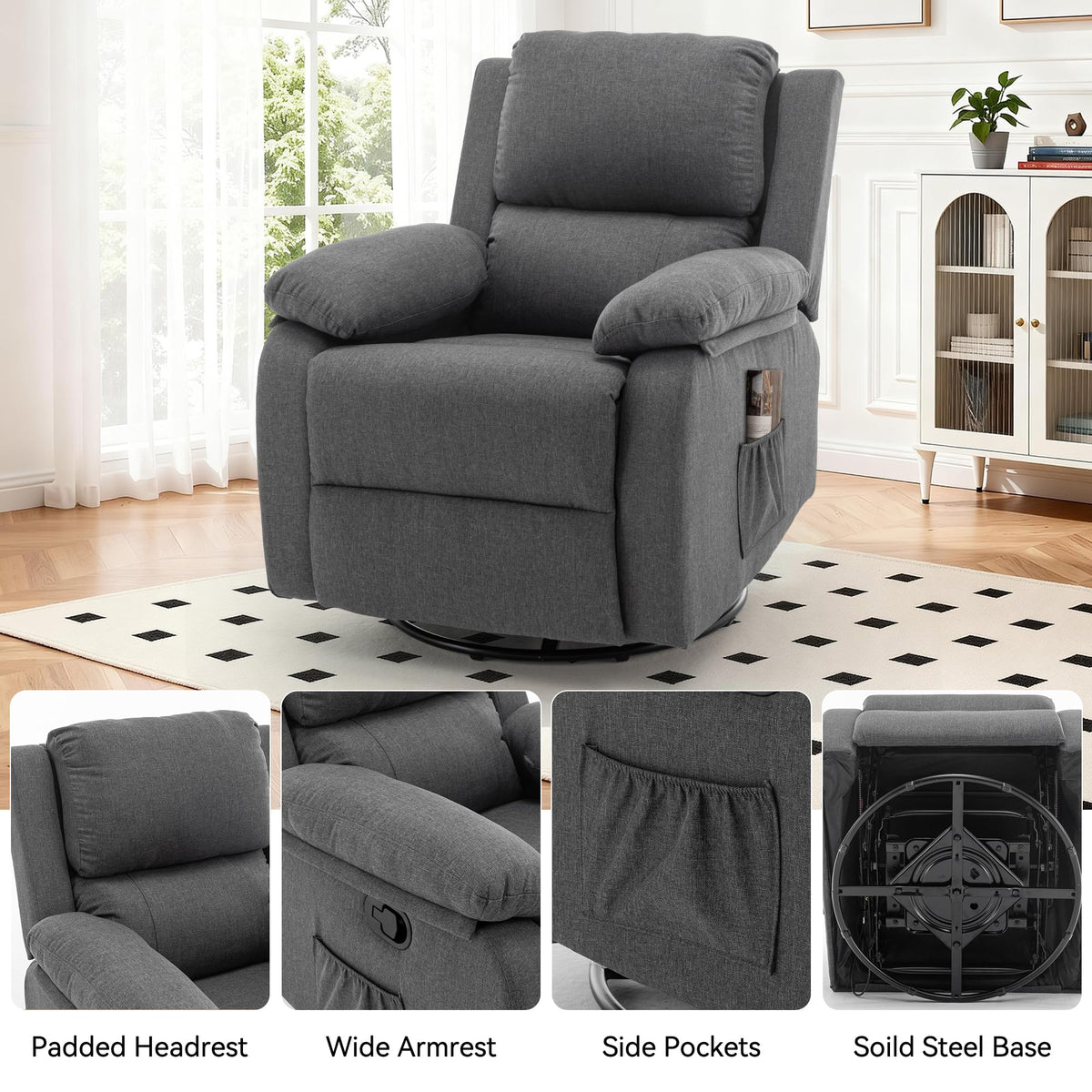 360 Swivel Rocker Recliner Chair Z236