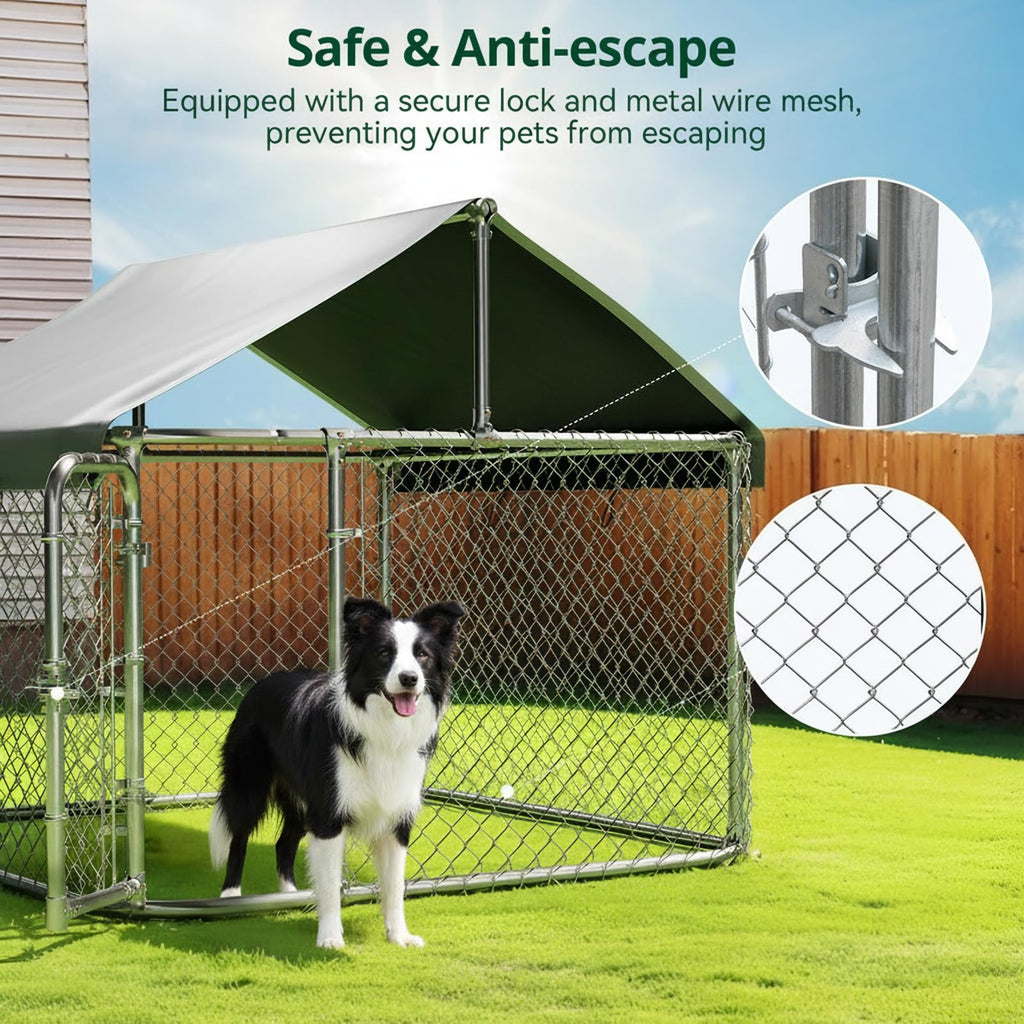 6.5x6.5ft Large Outdoor Dog Kennel C495799