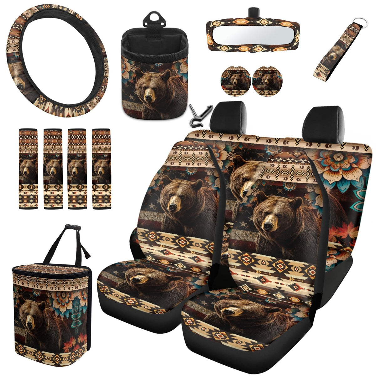 15 Pcs Car Seat Cover Set I1047