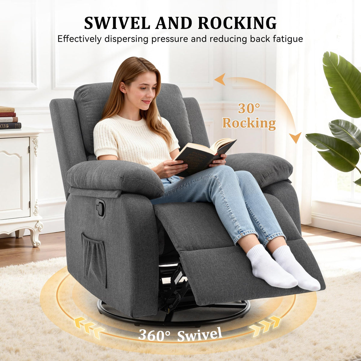 360 Swivel Rocker Recliner Chair Z236