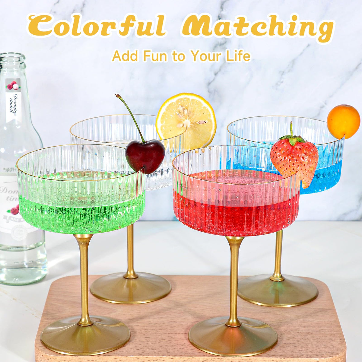 24 Pcs 9 Oz Champagne Martini Glasses Set S3487
