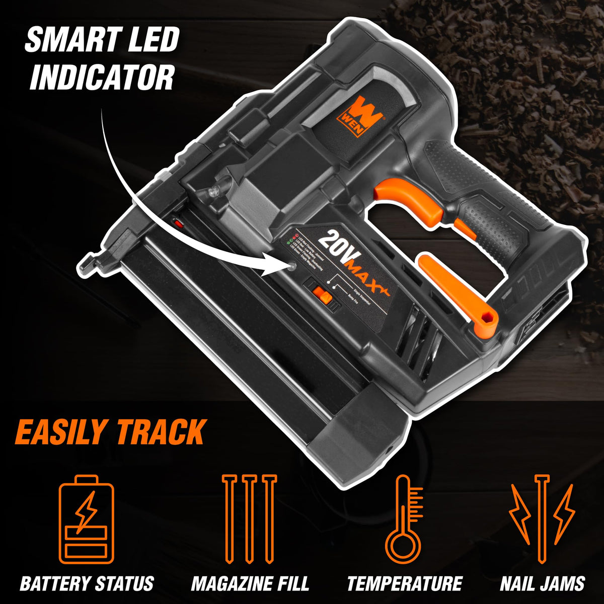 20V Max Cordless 18-Gauge Brad Nailer with Battery and Charger O2854