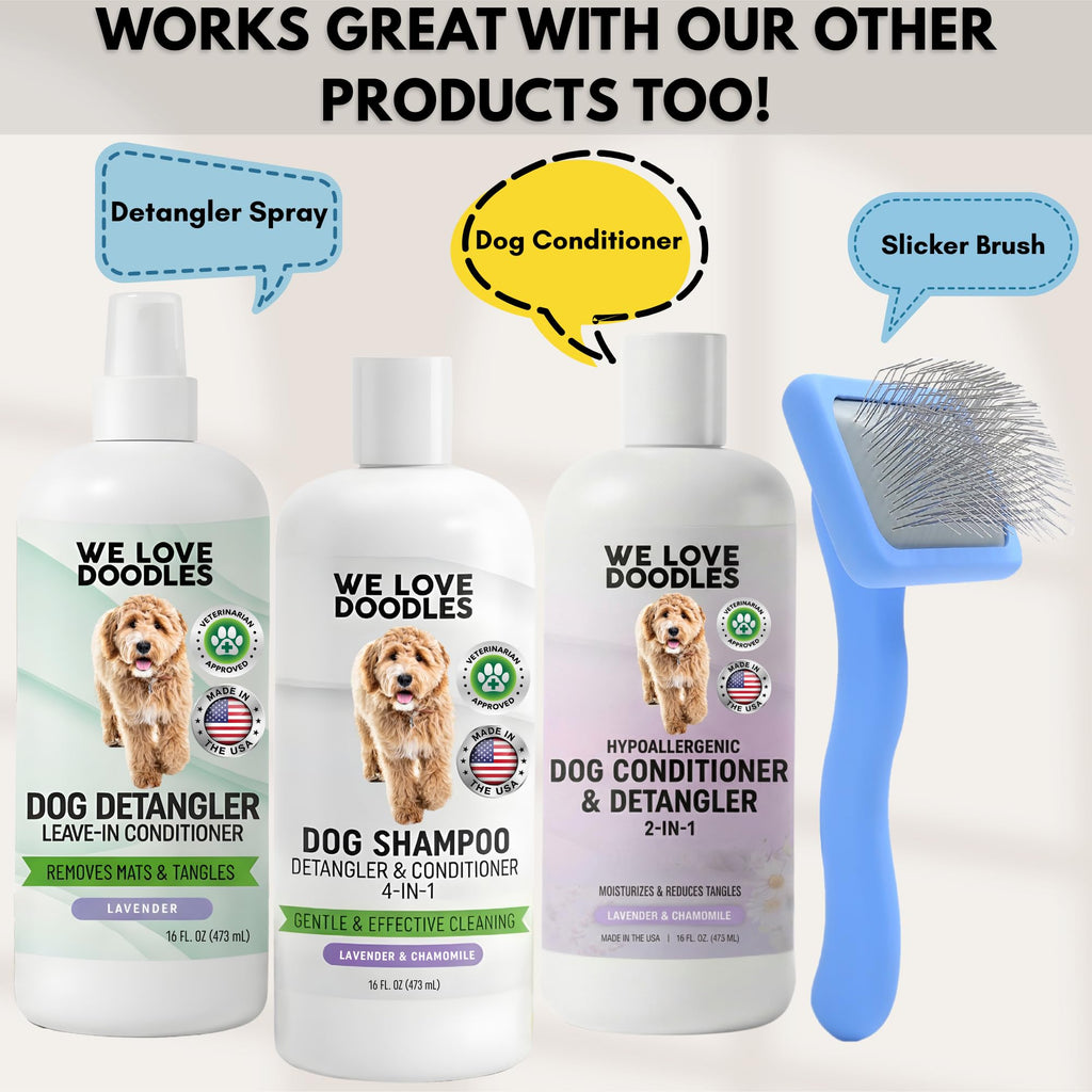 Hypoallergenic Tearless Dog Shampoo, Conditioner & Detangler 16OZ N29960