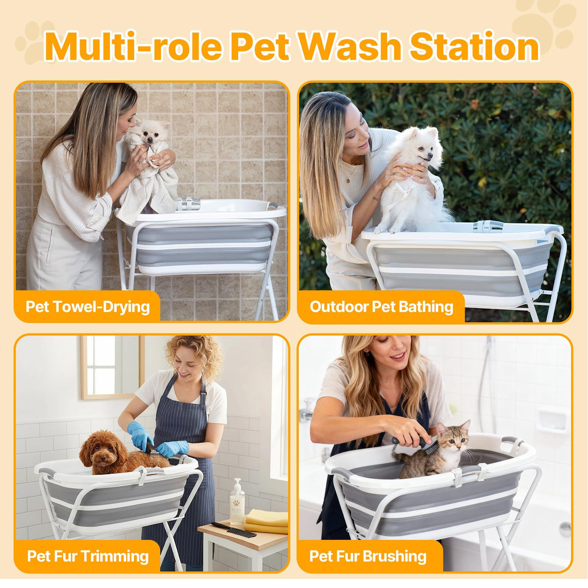 2 in 1 Collapsible Portable Dog Bath Tub V74887
