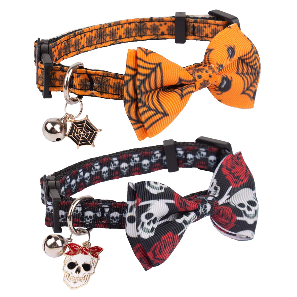 Halloween Cat Collar with Bow Bell A7271