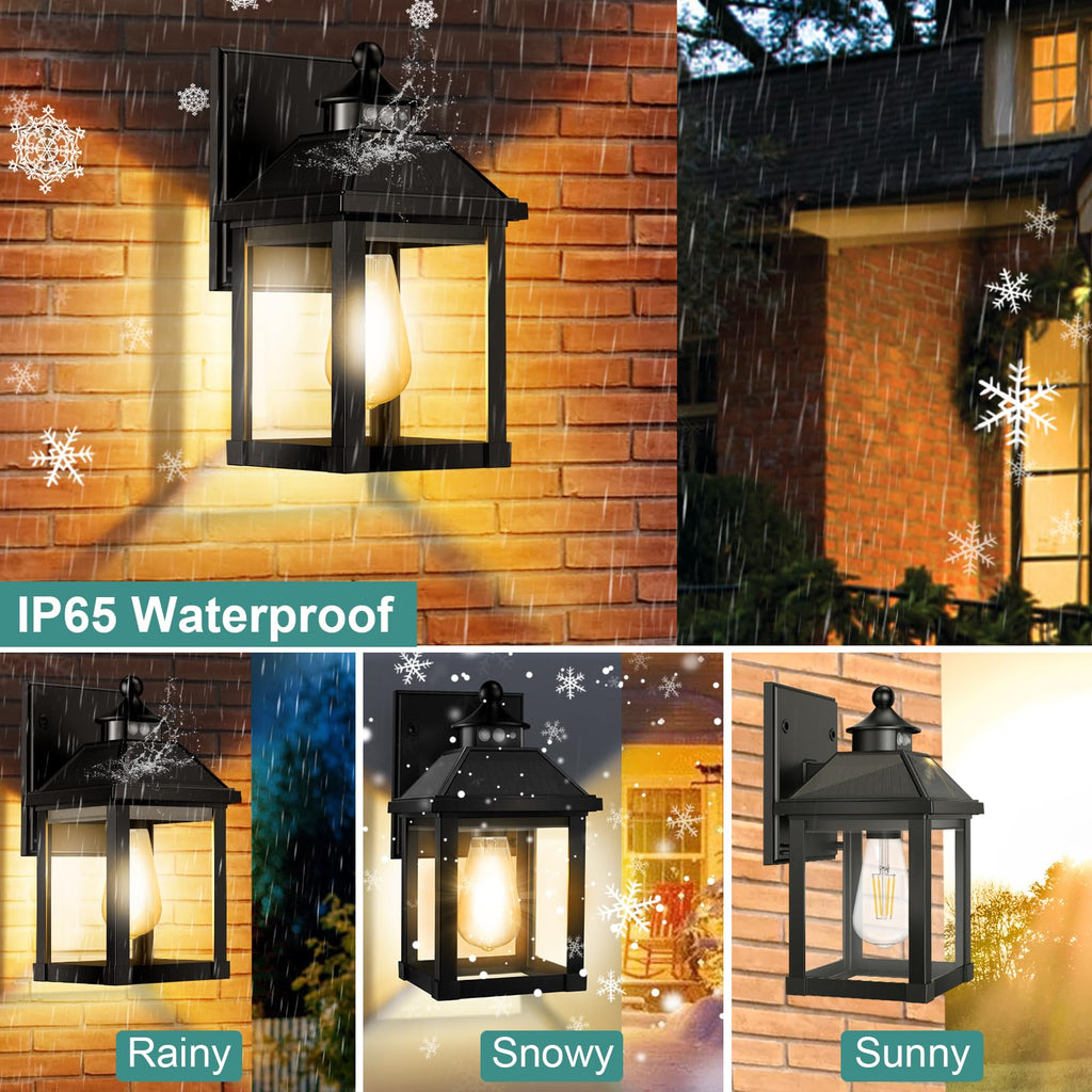 Solar Porch Lights Outdoor Dusk to Dawn with Motion Sensor T25506