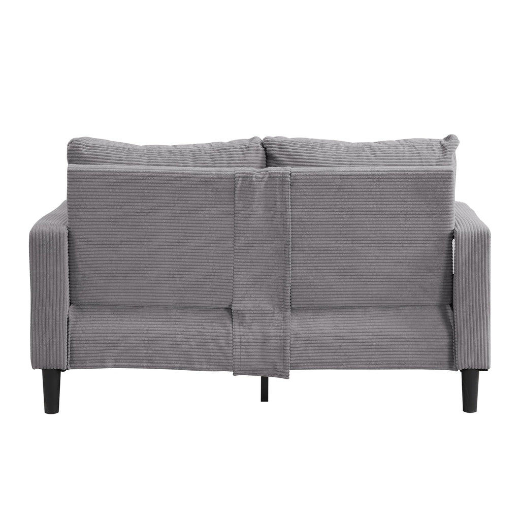 Light Gray 2-seat Upholstered Sofa with 2 Pillows C938168