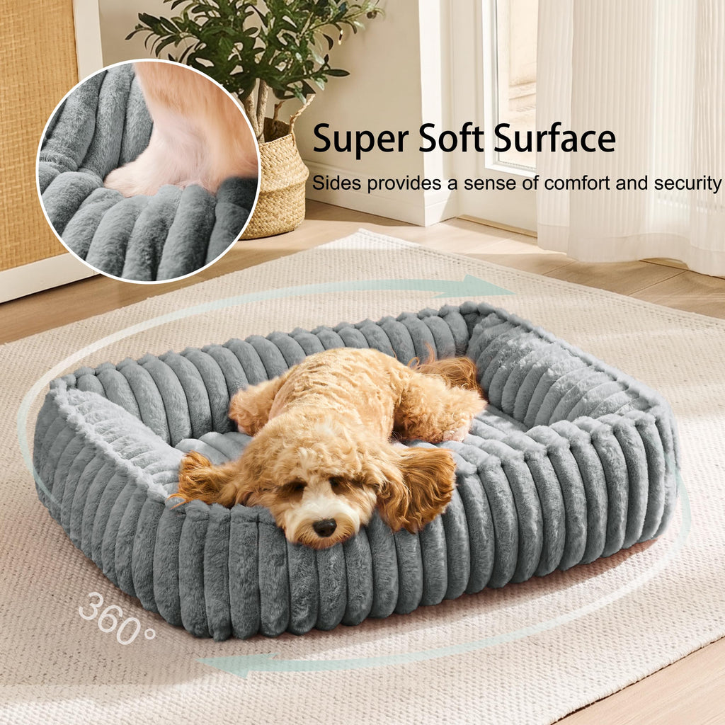 Small Dog Bed Calming Cat Bed 20’’x16’’ Sage Grey A6491