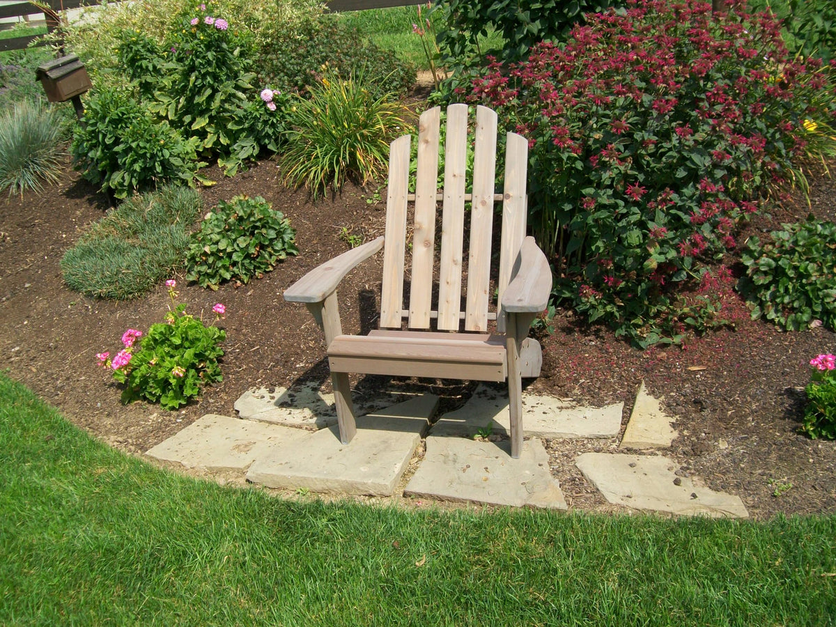 Gray Stained Cedar Wood Adirondack Chair G316166