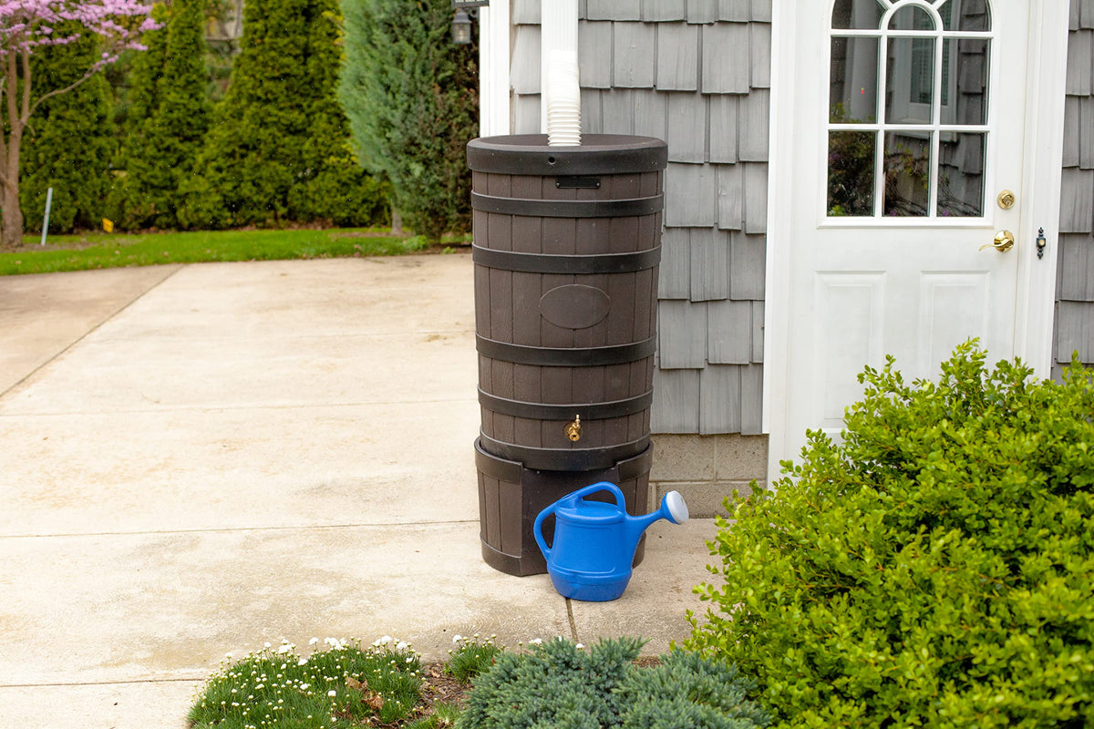 Oak Rain Barrel with Stand L45180