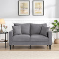 Light Gray 2-seat Upholstered Sofa with 2 Pillows C938168
