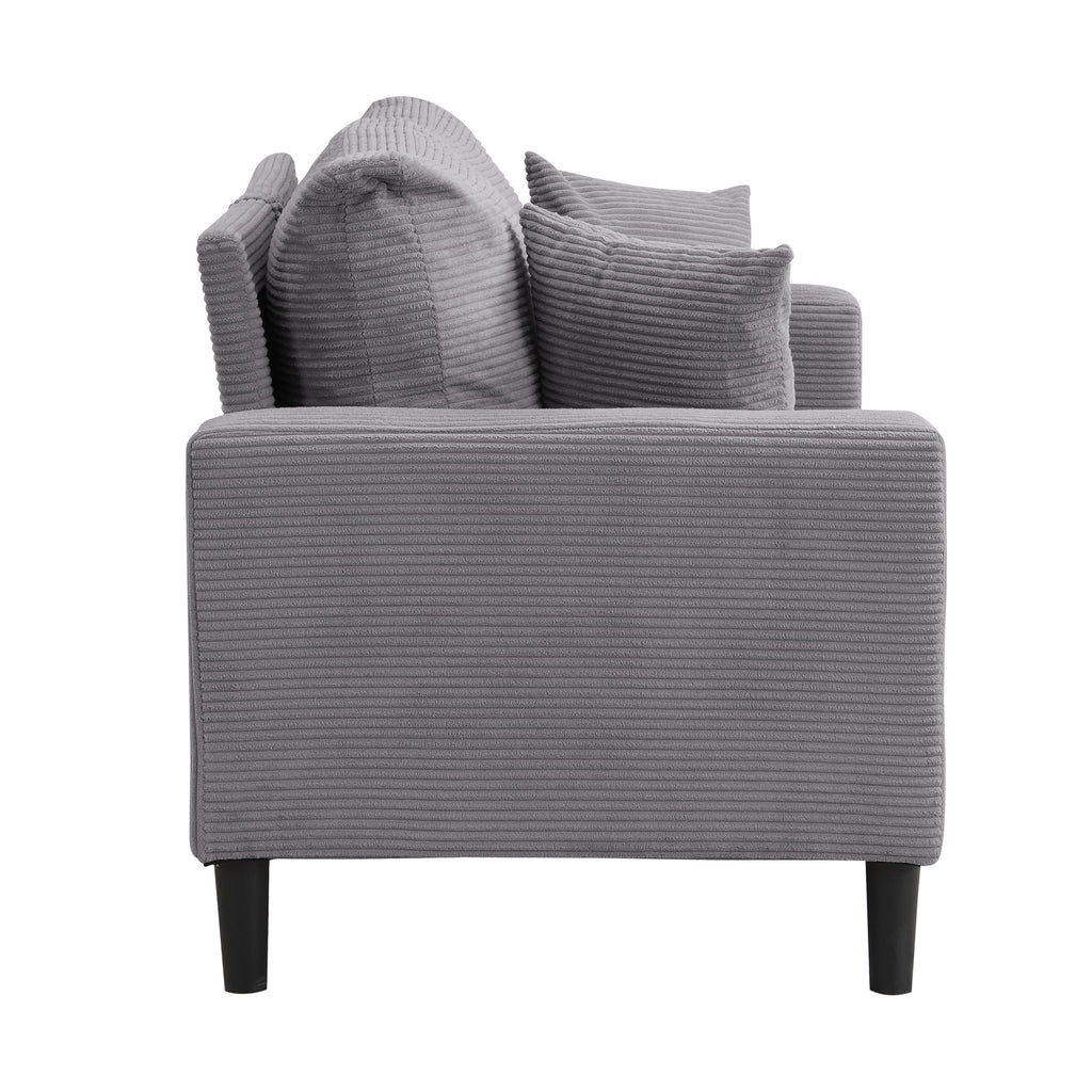 Light Gray 2-seat Upholstered Sofa with 2 Pillows C938168